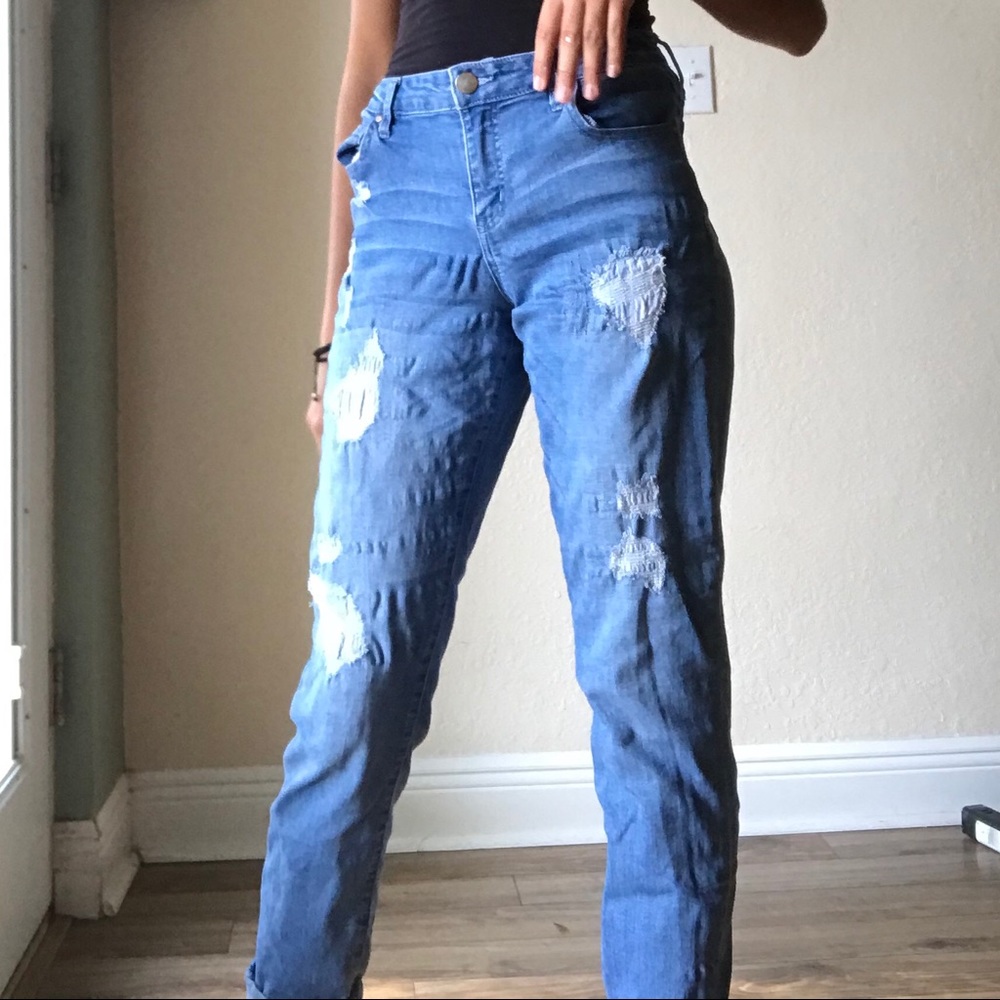 Medium Wash Boyfriend Jeans